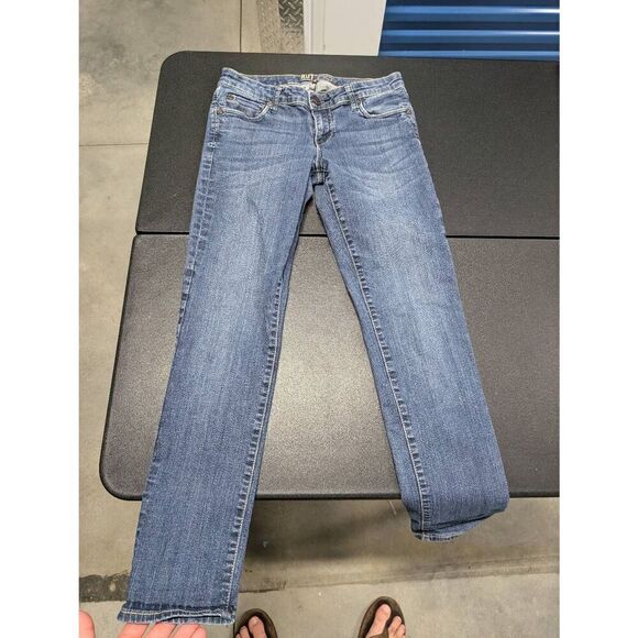 Kut from the Kloth Whiskered Straight Leg Jeans Dark Wash Women's Size 4 - Picture 5 of 8